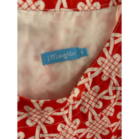 J.McLaughlin Patterned Linen Shift Dress with Halter Neck - Picture 5 of 7